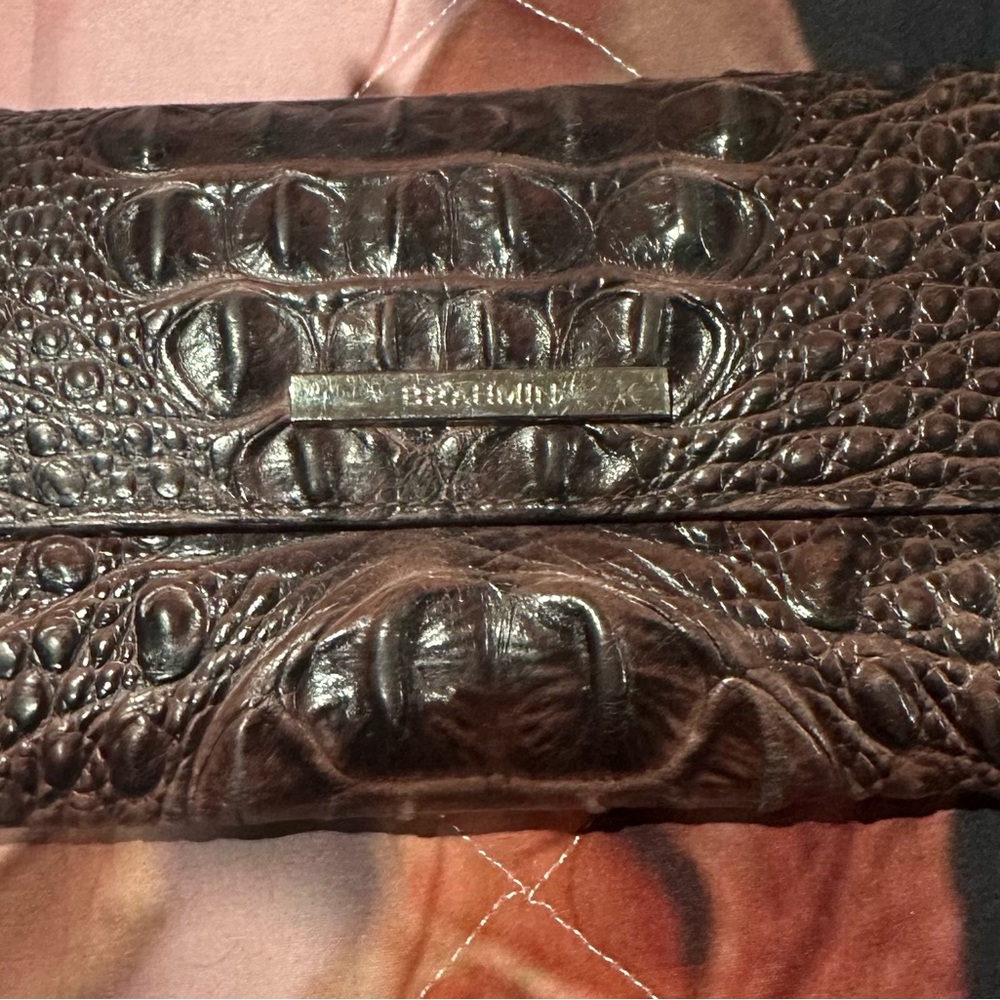 Brahmin Dark Brown Embossed Wallet